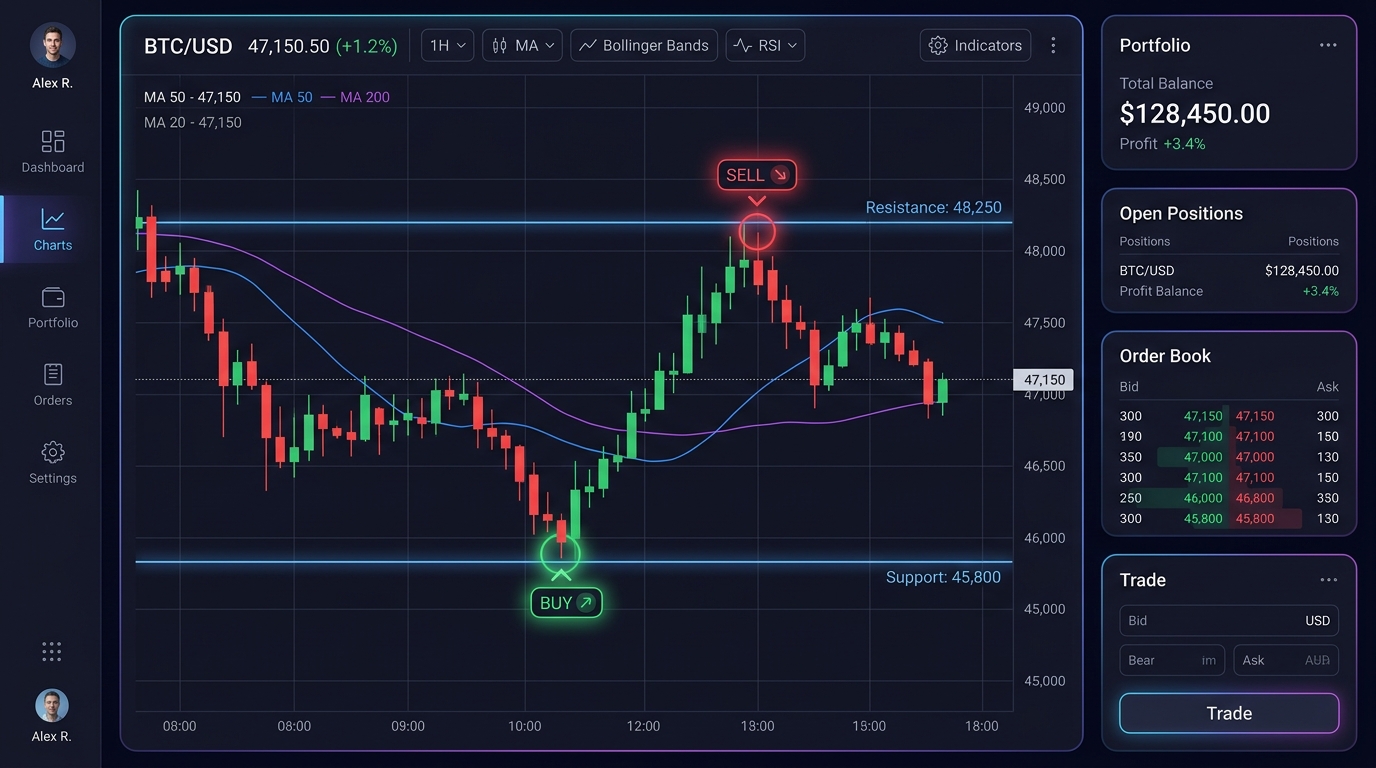 TradingView Chart Mockup